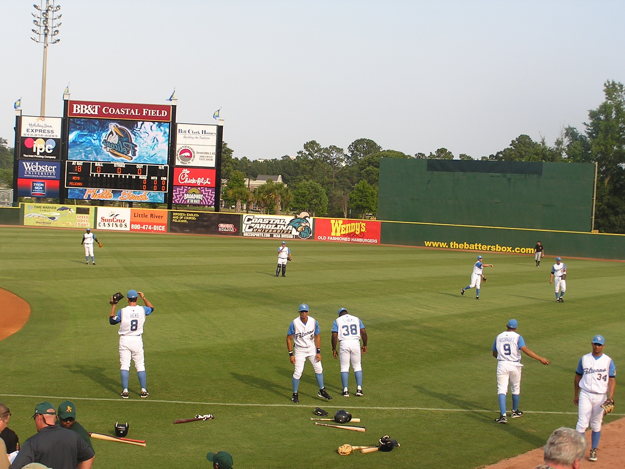 Pre-Game stretching - BB&T Coastal, Myrtle Beach