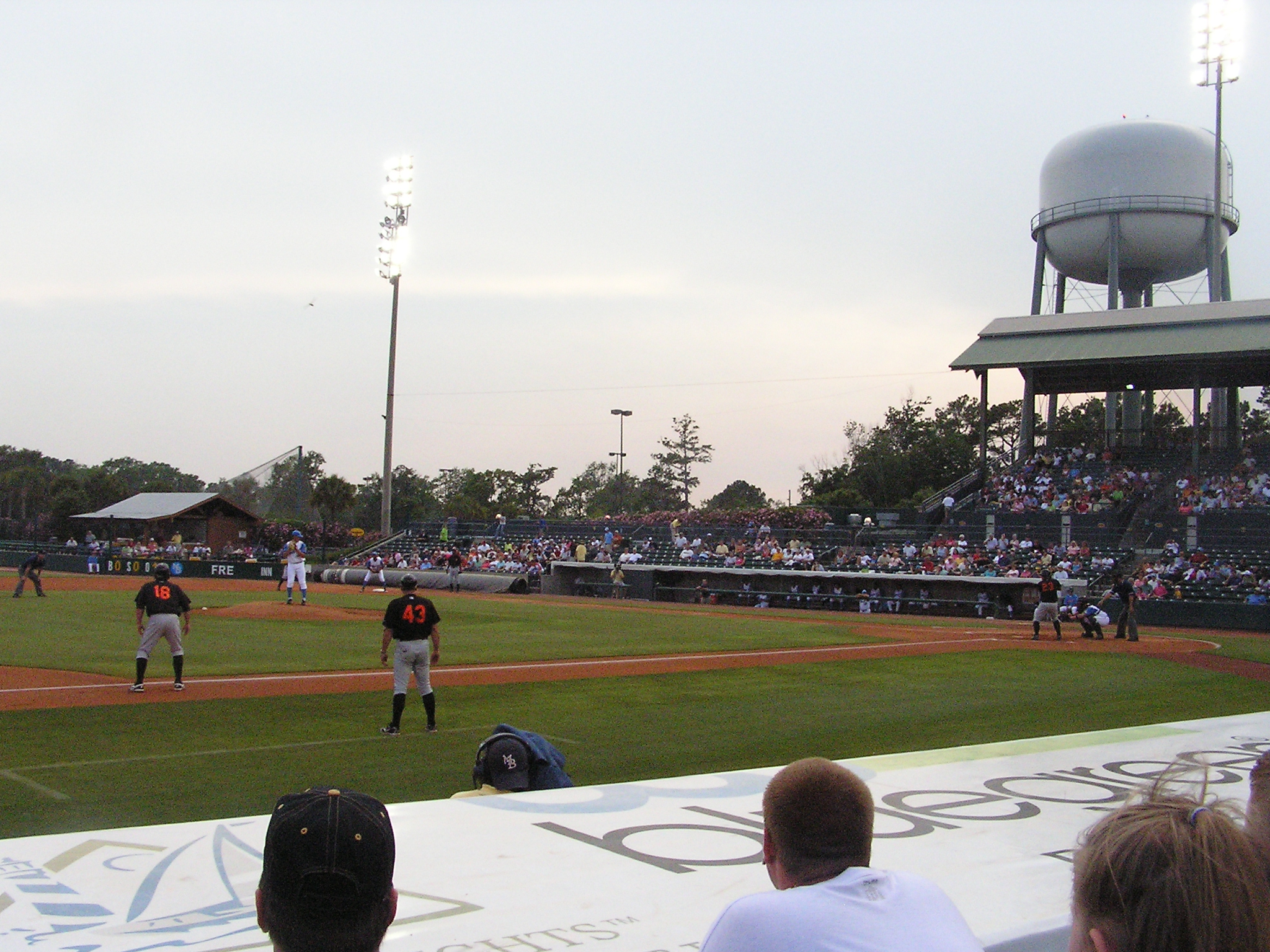 View from behind 3rd base - BB&T Coastal Field