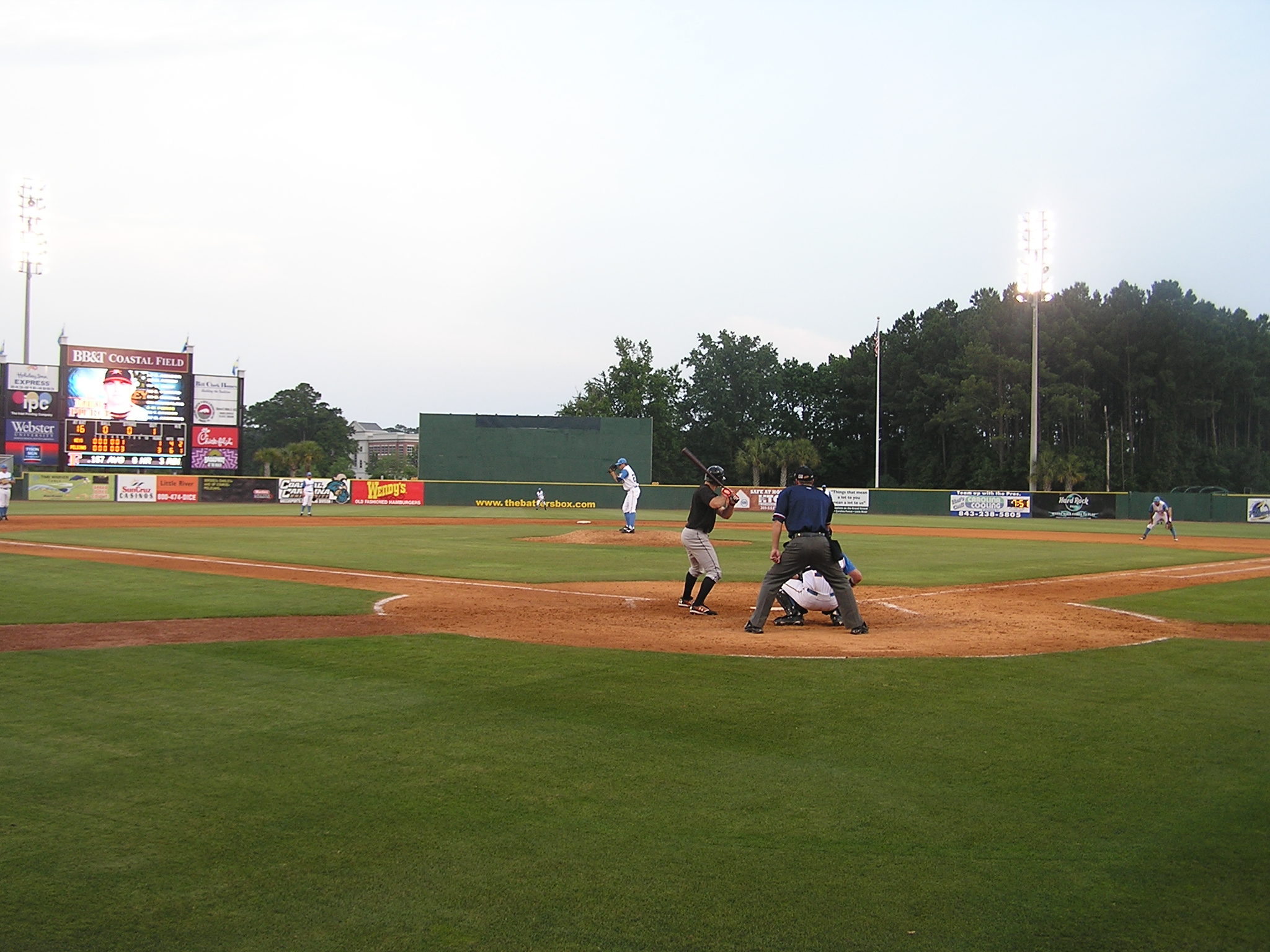 From behind Home Plate - BB&T Coastal Field