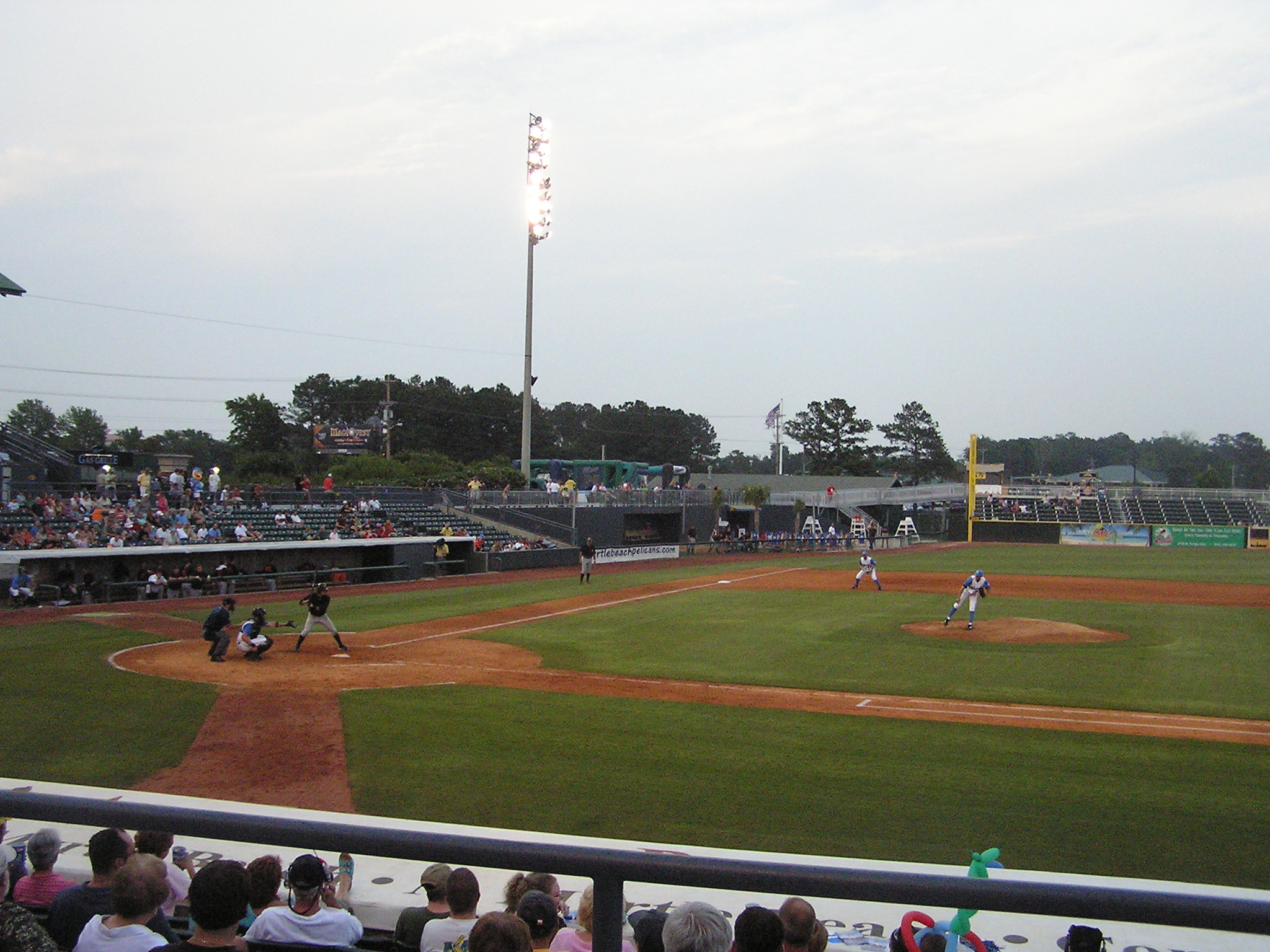 Looking towards 3rd base at BB&T Coastal